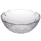 Clear Glass Salad Bowl w/ Star Pattern