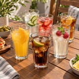 475ml Tall Panelled Highball Glasses Set of 6