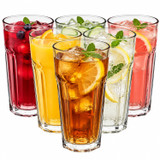 475ml Tall Panelled Highball Glasses Set of 6