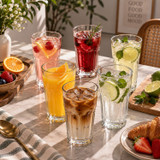 475ml Tall Panelled Highball Glasses Set of 6
