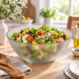 2.42L Textured Glass Salad Bowl