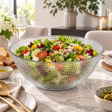 2.42L Textured Glass Salad Bowl