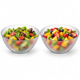 2.42L Textured Glass Salad Bowl