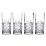 1.44l Diamond Pattern Jug and Highball Glasses Set