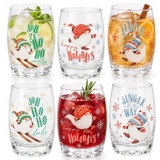 250ml Christmas Gnome Drinking Glasses Set of 6