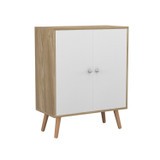 FRESCO 2 Door Storage Cabinet w/ Scandinavian Style Legs