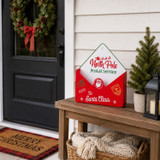 Christmas Tin Letter Holder Santa Post Box
