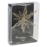 Gold LED Christmas Tree Topper Battery Powered Warm White