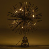 Gold LED Christmas Tree Topper Battery Powered Warm White