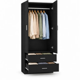Freestanding 2 Door Wardrobe and 2 Drawers