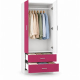 Freestanding 2 Door Wardrobe and 2 Drawers