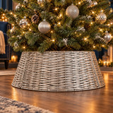 Wicker Effect Christmas Tree Skirt