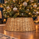 Wicker Effect Christmas Tree Skirt