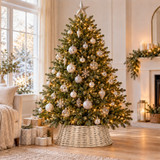 Wicker Effect Christmas Tree Skirt