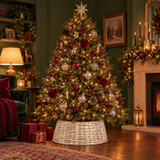 Wicker Effect Christmas Tree Skirt