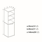 SICILY 140cm 3 Piece Bathroom Set Wall Unit Under Sink Tower