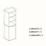 4 Piece Bathroom Cabinet Set Wall Under Sink Tall Storage