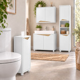 SICILY 4 Piece Bathroom Furniture Set Sink Cabinet Wall Unit