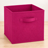 Set of 6 27cm Collapsible Fabric Cube Boxes