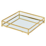 Rectangle Gold Mirror Tray
