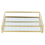 Rectangle Gold Mirror Tray