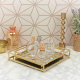 Rectangle Gold Mirror Tray