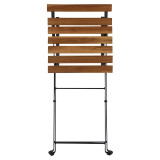 Slatted Bistro Folding Table & Chair Garden 3-Piece Set