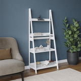 4-Tier Wooden Ladder Storage Shelving Unit