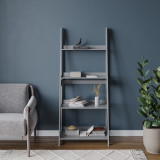 4-Tier Wooden Ladder Storage Shelving Unit