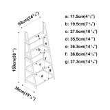 4-Tier Wooden Ladder Storage Shelving Unit