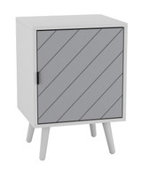 1-Door Modern Scandi Bedside Table Cabinet