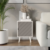 1-Door Modern Scandi Bedside Table Cabinet