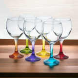 Set of 6 Lav Coloured Wine Glass 260ml