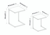 2 pc C-Shaped Nesting Side Tables