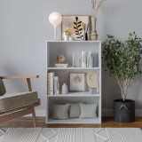 3-Tier Bookcase Shelving Storage Unit- 90x60x29cm