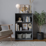 3-Tier Bookcase Shelving Storage Unit- 90x60x29cm