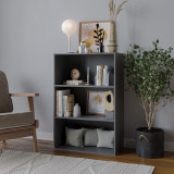 3-Tier Bookcase Shelving Storage Unit- 90x60x29cm