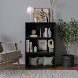 3-Tier Bookcase Shelving Storage Unit- 90x60x29cm