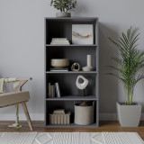 Wide 4-Tier Bookcase