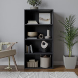 Wide 4-Tier Bookcase