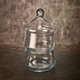 2 Tier Christmas Tree Candy  Bowl Jar with Lid