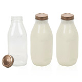 1L Glass Bottles Drink Smoothie With Lid 1000ml