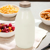 1L Glass Bottles Drink Smoothie With Lid 1000ml