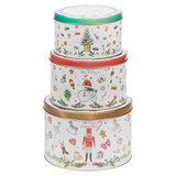 Retro Christmas Tin Set