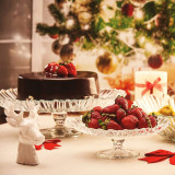 68mm Aurora Glass Footed Plate