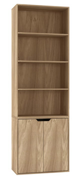 6-Tier Bookcase with 2-Doors