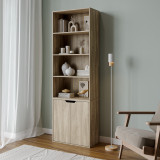 6-Tier Bookcase with 2-Doors