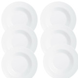 White Luminarc Pasta Plate Opal Glass