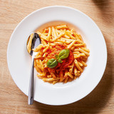 White Luminarc Pasta Plate Opal Glass