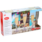 Set of 6 Crystal Effect Acrylic Champagne Flute Set